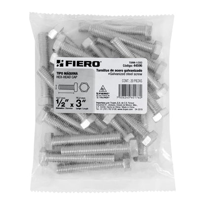 Tornillos tipo maquina 1/2 x 3