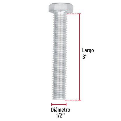 Tornillos tipo maquina 1/2 x 3