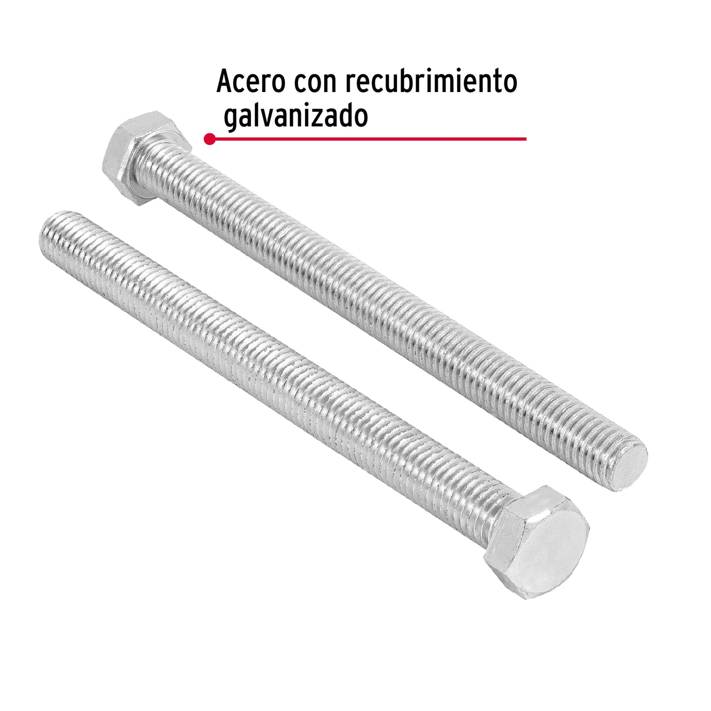 Tornillo maquina galvanizado 1/2 x 6 pulg