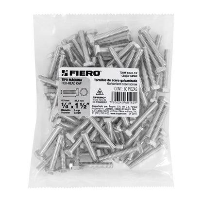 Tornillos tipo maquina 1/4 x 1-1/2