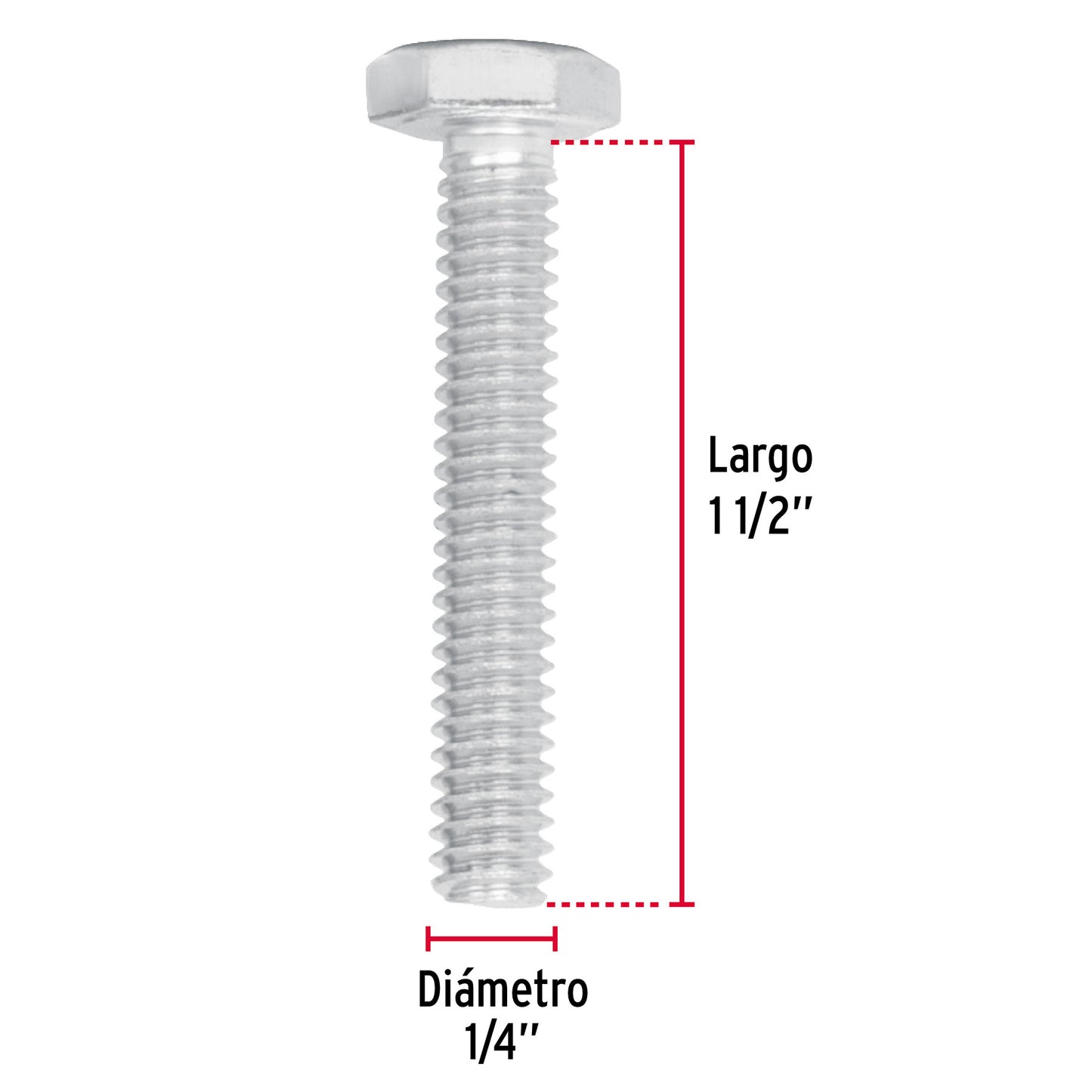 Tornillos tipo maquina 1/4 x 1-1/2