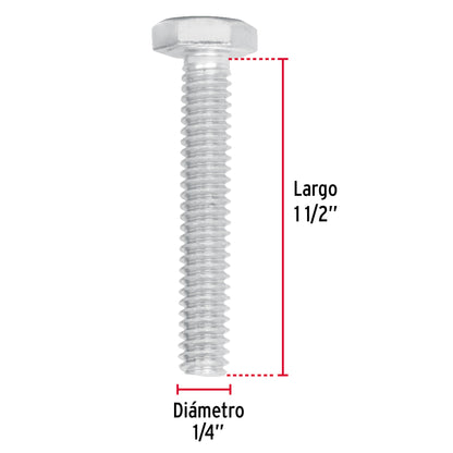 Tornillos tipo maquina 1/4 x 1-1/2