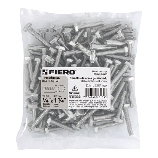 Tornillos tipo maquina 1/4 x 1-1/4