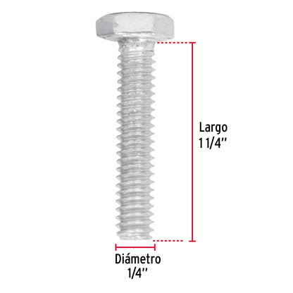 Tornillos tipo maquina 1/4 x 1-1/4
