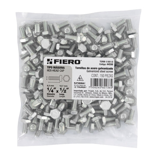Tornillos tipo maquina 1/4 x 1/2
