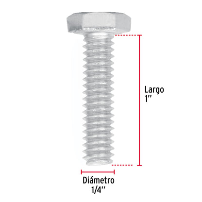 Tornillos tipo maquina 1/4 x 1