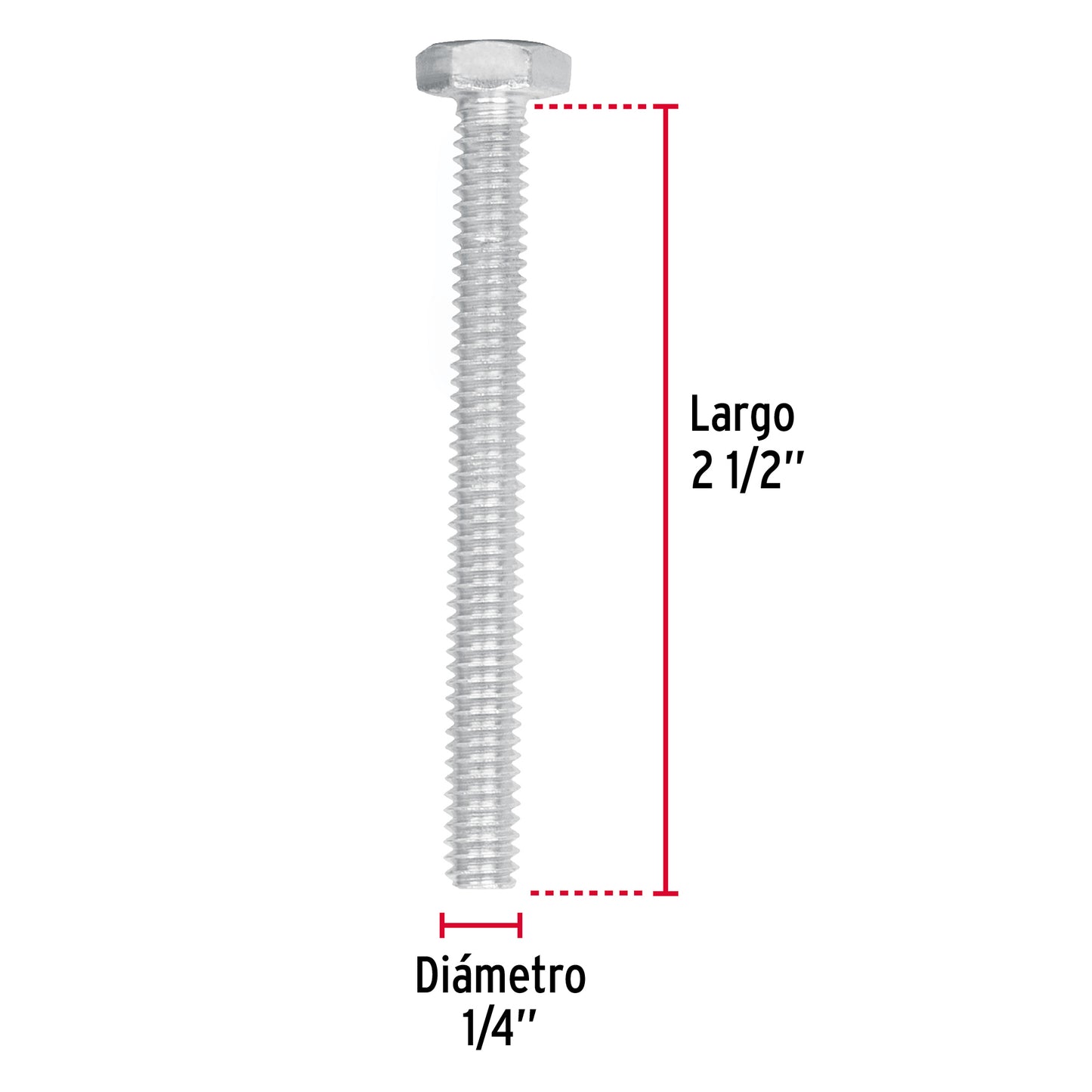 Tornillos tipo maquina 1/4 x 2-1/2