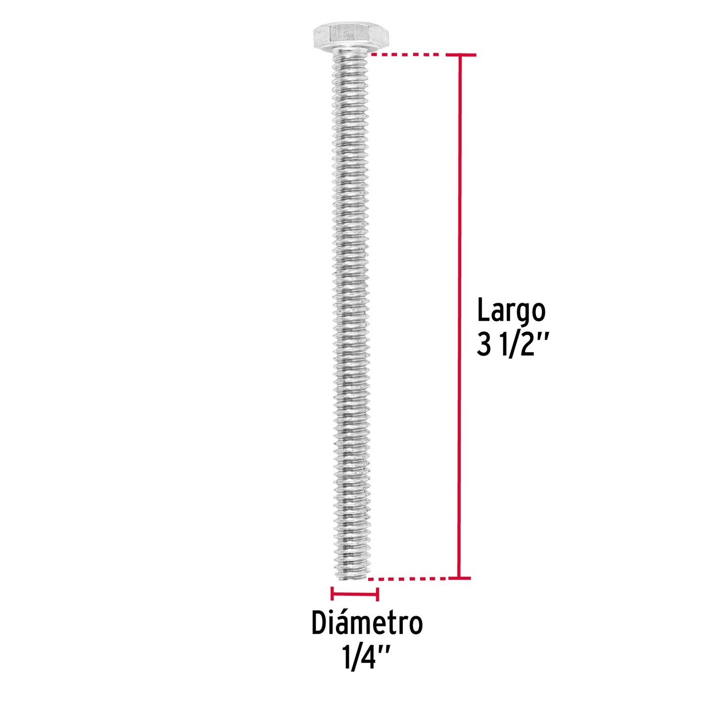 Tornillos tipo maquina 1/4 x 3-1/2