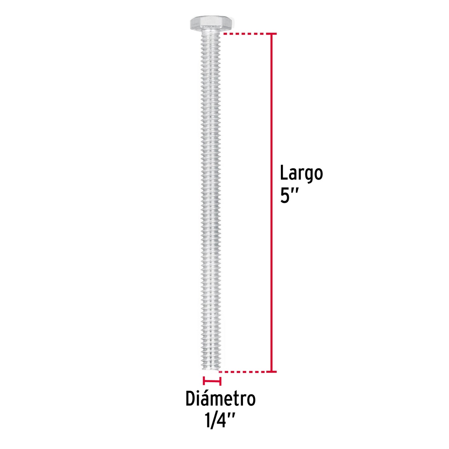 Tornillos tipo maquina 1/4 x 5
