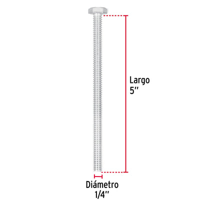 Tornillos tipo maquina 1/4 x 5