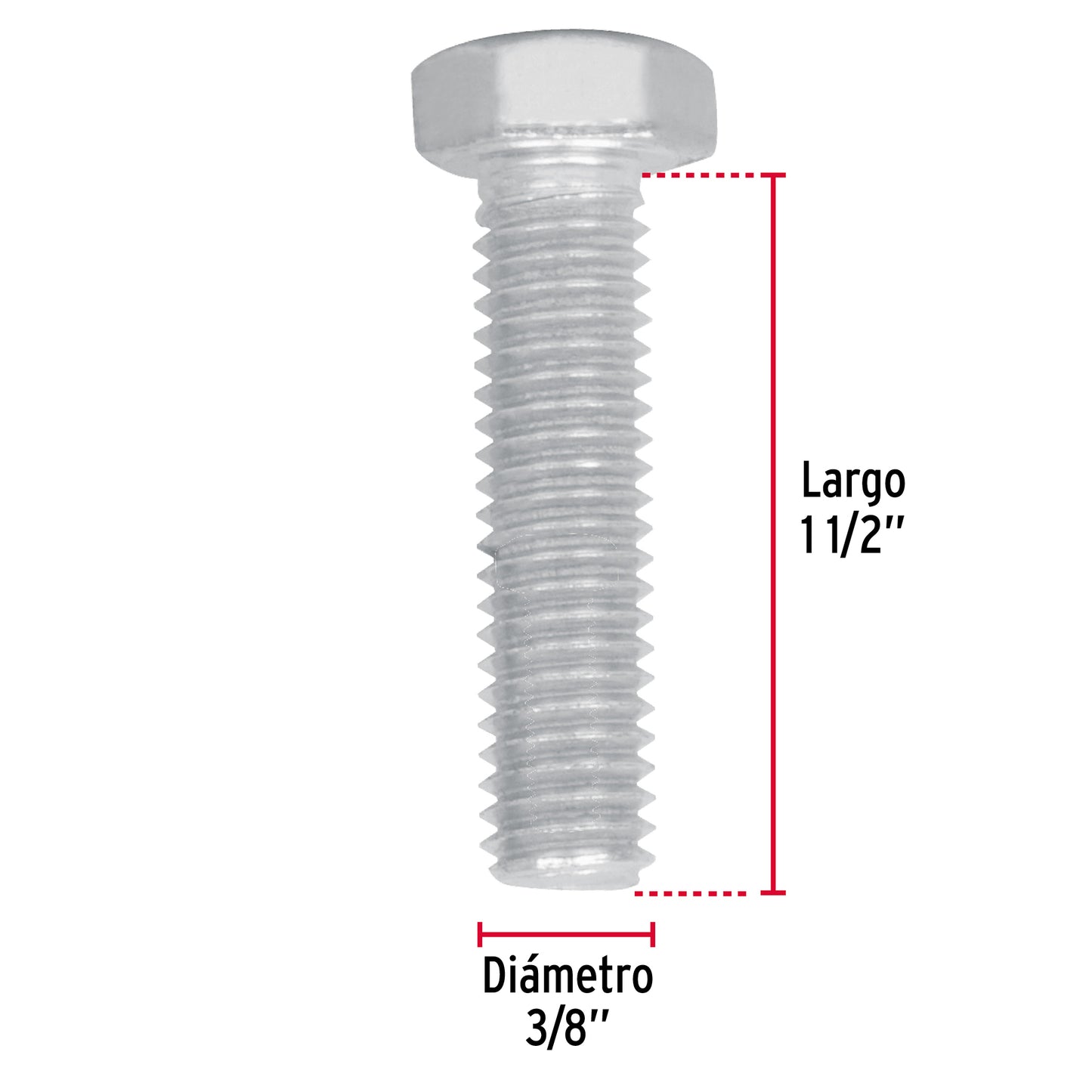 Tornillos tipo maquina 3/8 x 1-1/2