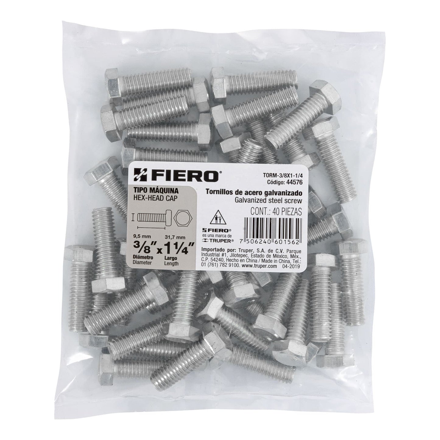 Tornillos tipo maquina 3/8 x 1-1/4