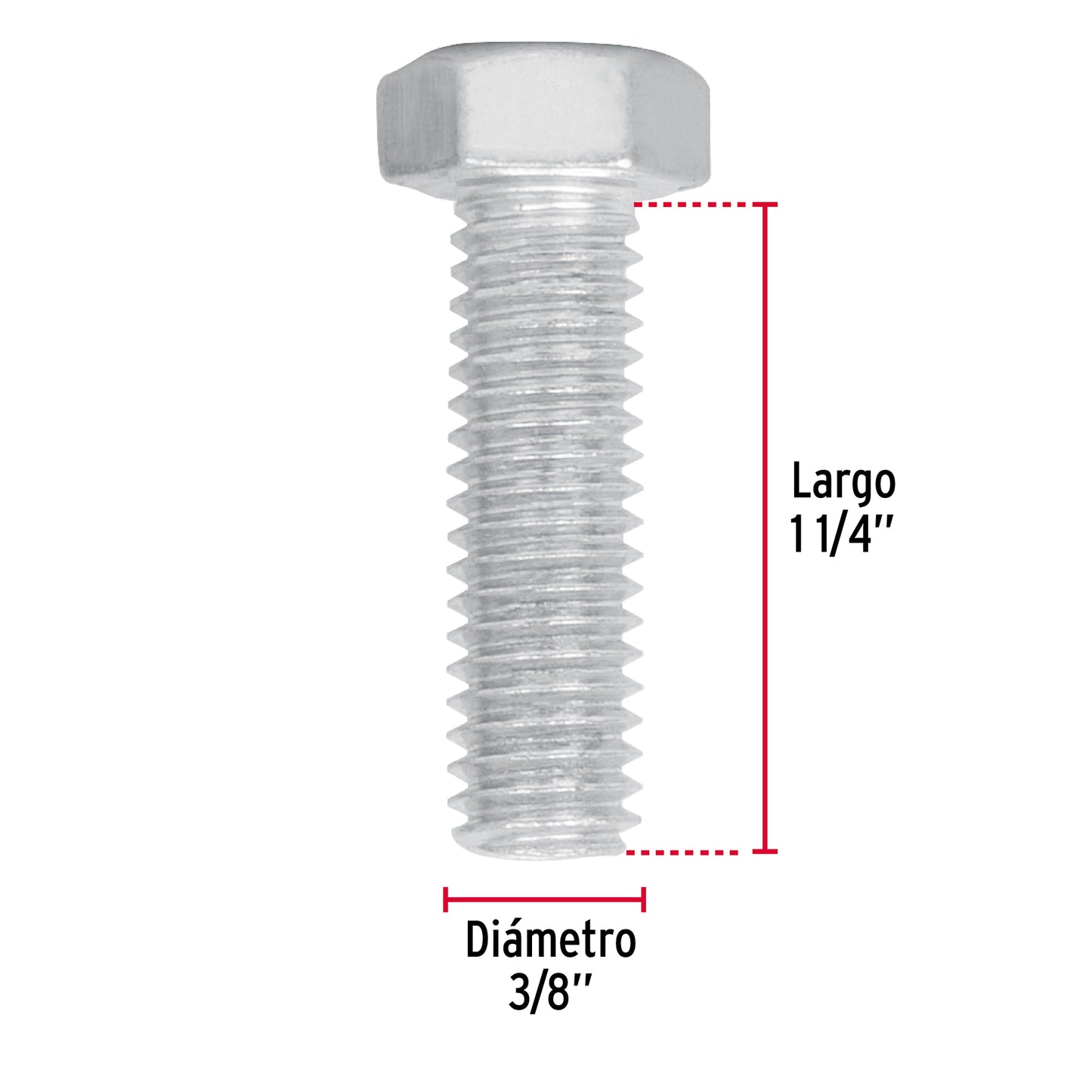 Tornillos tipo maquina 3/8 x 1-1/4