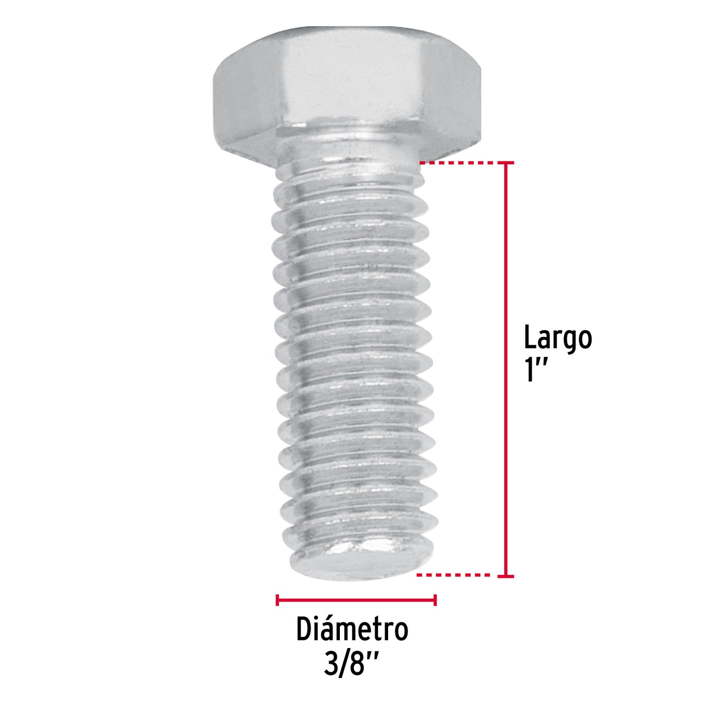 Tornillos tipo maquina 3/8 x 1
