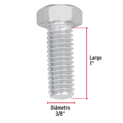 Tornillos tipo maquina 3/8 x 1
