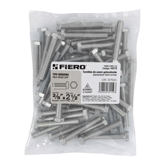 Tornillos tipo maquina 3/8 x 2-1/2