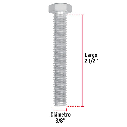 Tornillos tipo maquina 3/8 x 2-1/2