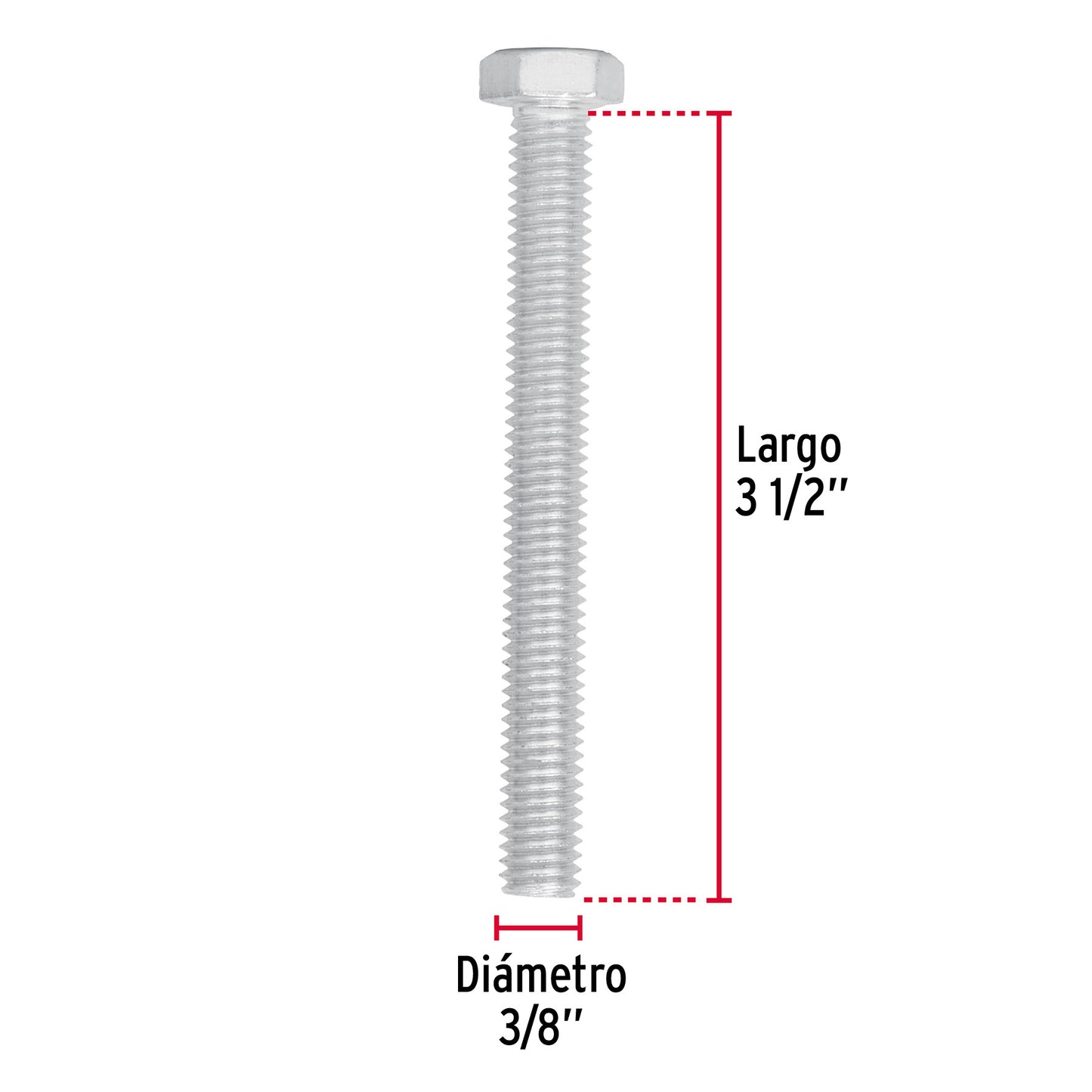 Tornillos tipo maquina 3/8 x 3-1/2
