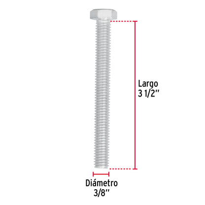 Tornillos tipo maquina 3/8 x 3-1/2