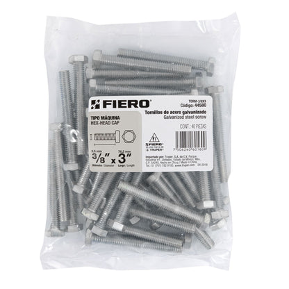 Tornillos tipo maquina 3/8 x 3