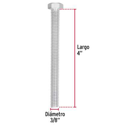 Tornillos tipo maquina 3/8 x 4