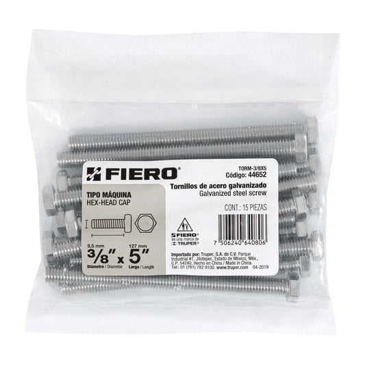 Tornillos tipo maquina 3/8 x 5