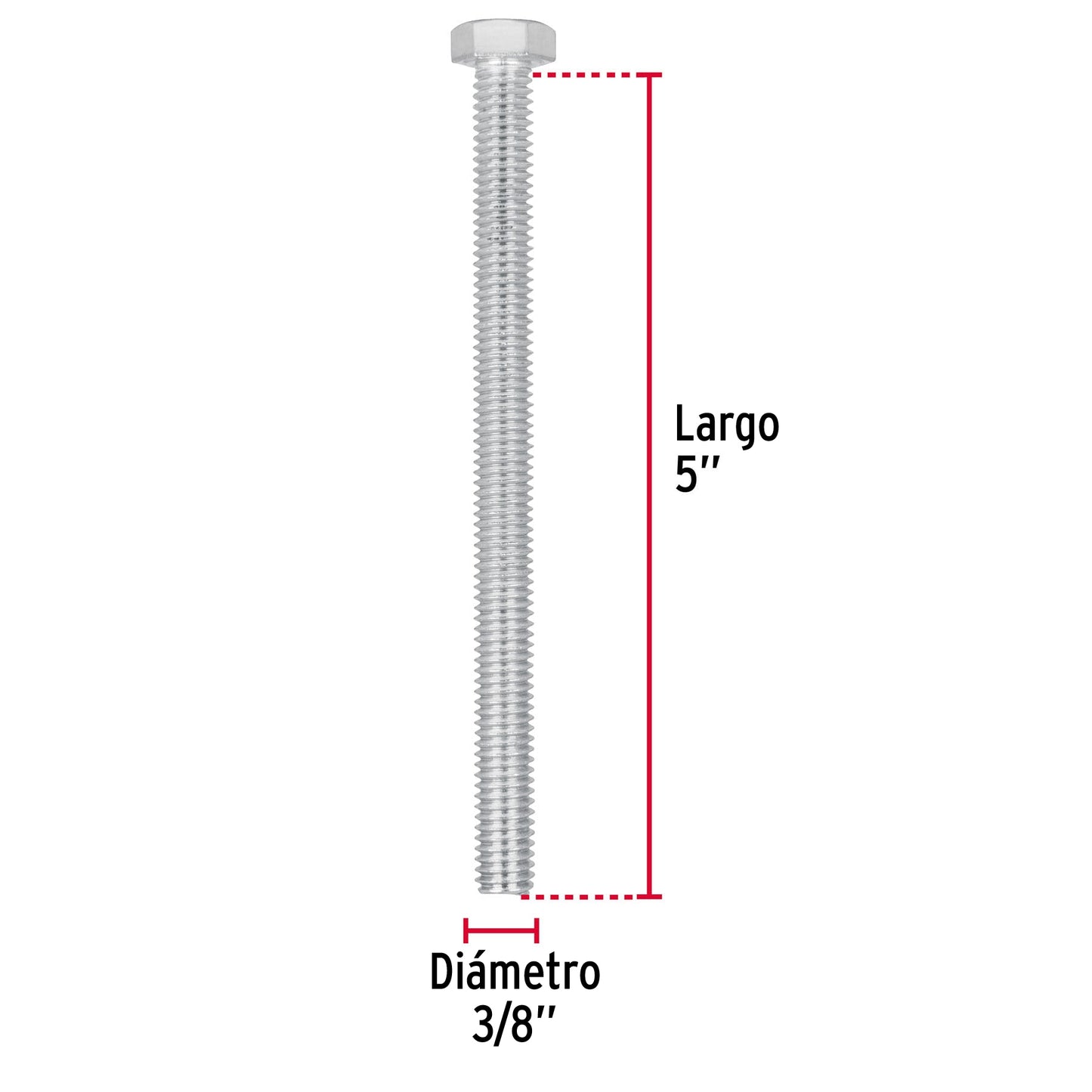 Tornillos tipo maquina 3/8 x 5