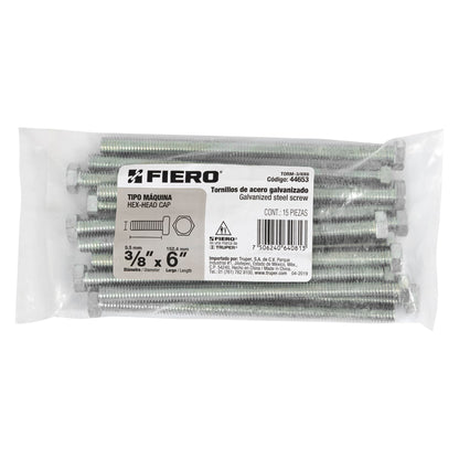 Tornillos tipo maquina 3/8 x 6