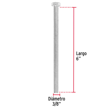 Tornillos tipo maquina 3/8 x 6
