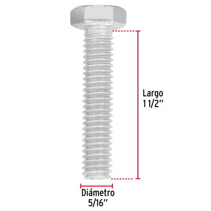 Tornillos tipo maquina 5/16 x 1-1/2