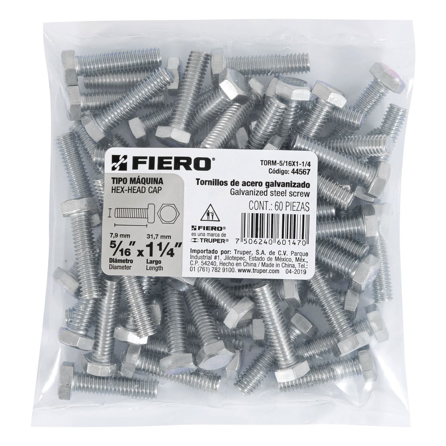 Tornillos tipo maquina 5/16 x 1-1/4