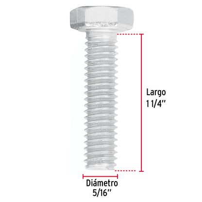 Tornillos tipo maquina 5/16 x 1-1/4