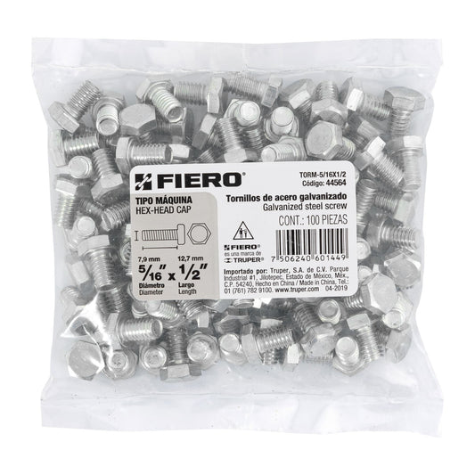 Tornillos tipo maquina 5/16 x 1/2