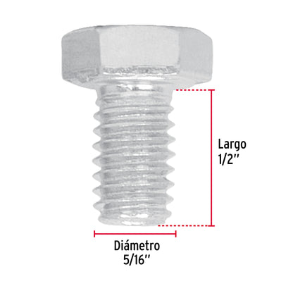 Tornillos tipo maquina 5/16 x 1/2