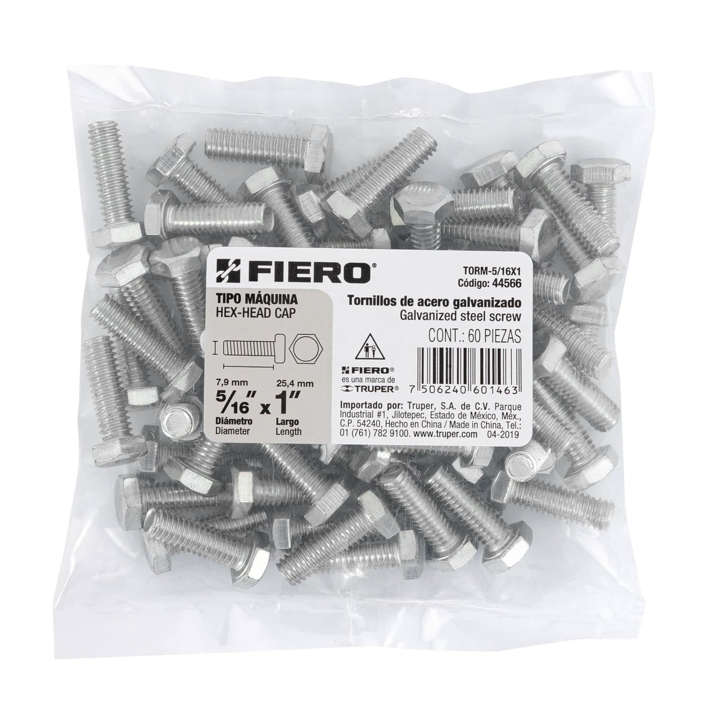 Tornillos tipo maquina 5/16 x 1