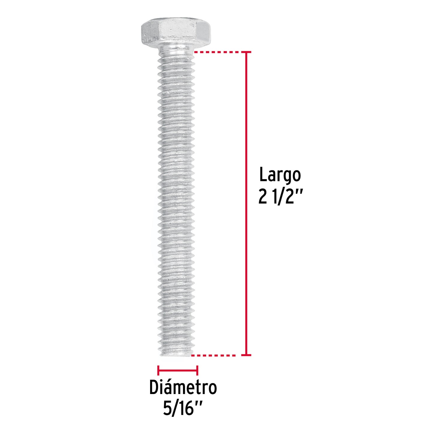 Tornillos tipo maquina 5/16 x 2-1/2