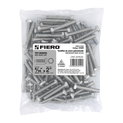 Tornillos tipo maquina 5/16 x 2