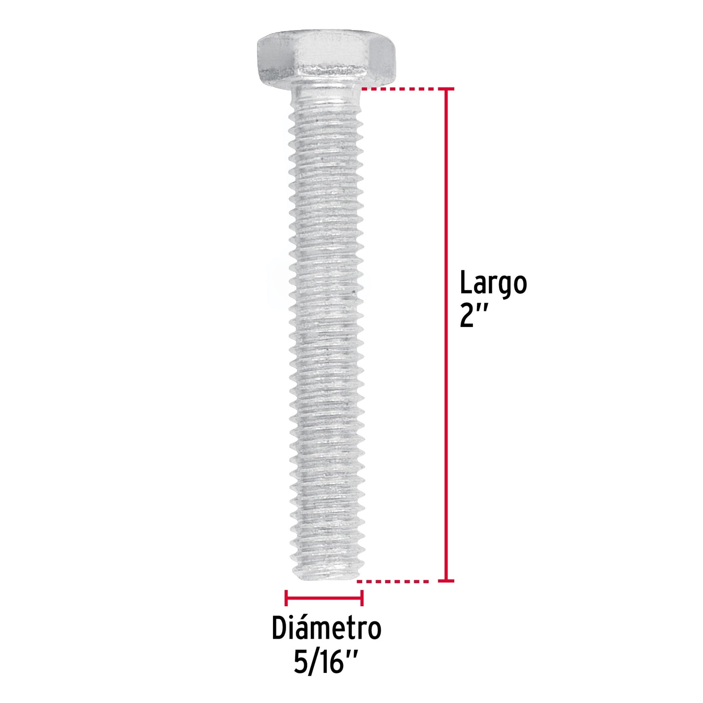 Tornillos tipo maquina 5/16 x 2
