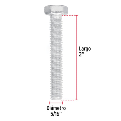 Tornillos tipo maquina 5/16 x 2