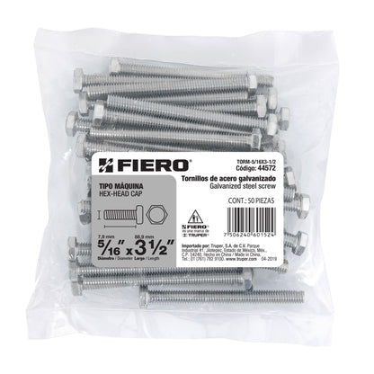 Tornillos tipo maquina 5/16 x 3-1/2