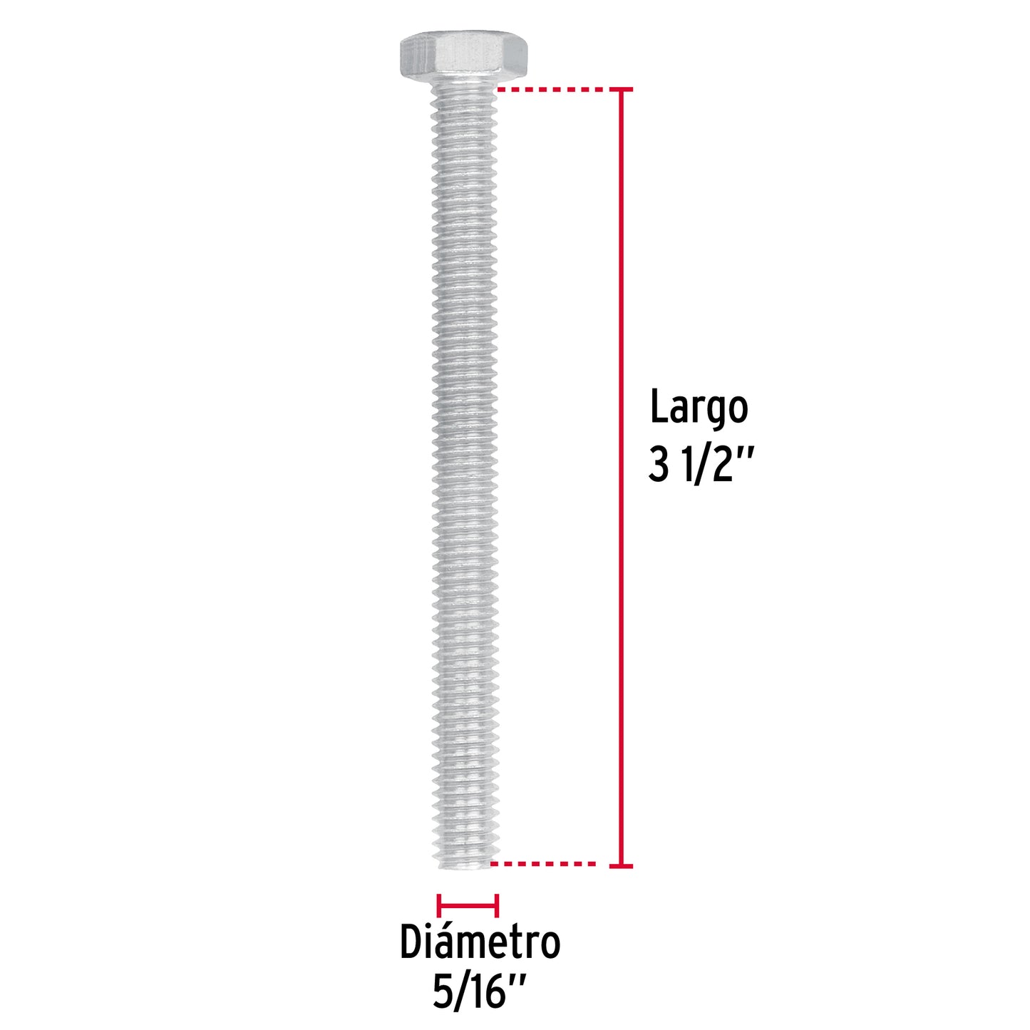 Tornillos tipo maquina 5/16 x 3-1/2
