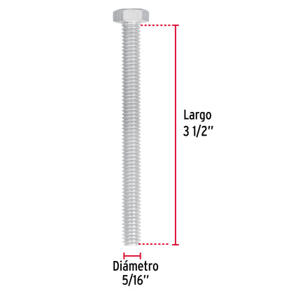 Tornillos tipo maquina 5/16 x 3-1/2
