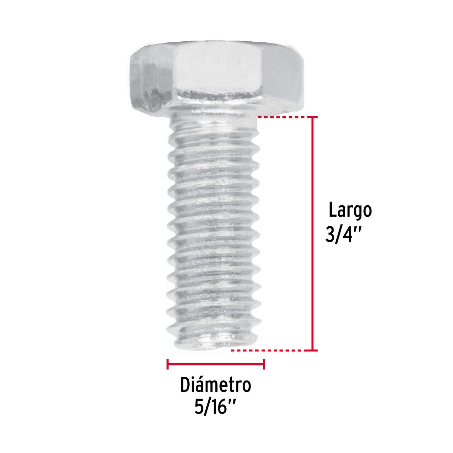 Tornillos tipo maquina 5/16 x 3/4
