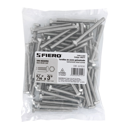 Tornillos tipo maquina 5/16 x 3