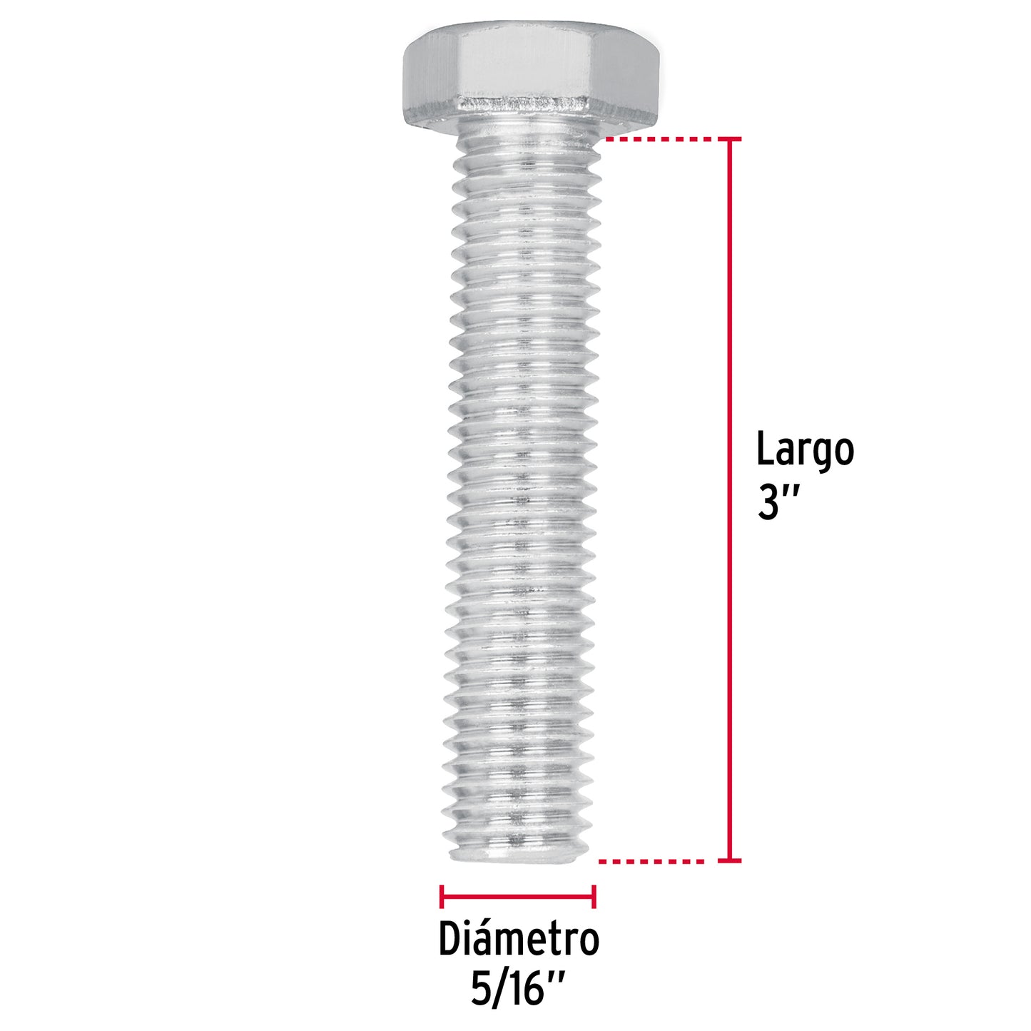 Tornillos tipo maquina 5/16 x 3