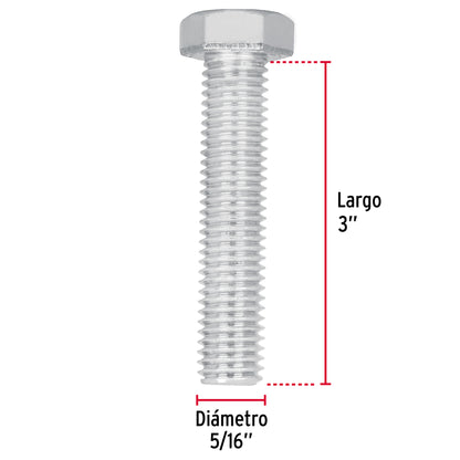 Tornillos tipo maquina 5/16 x 3