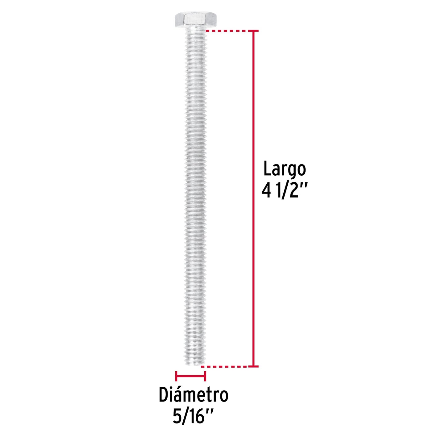 Tornillos tipo maquina 5/16 x 4-1/2