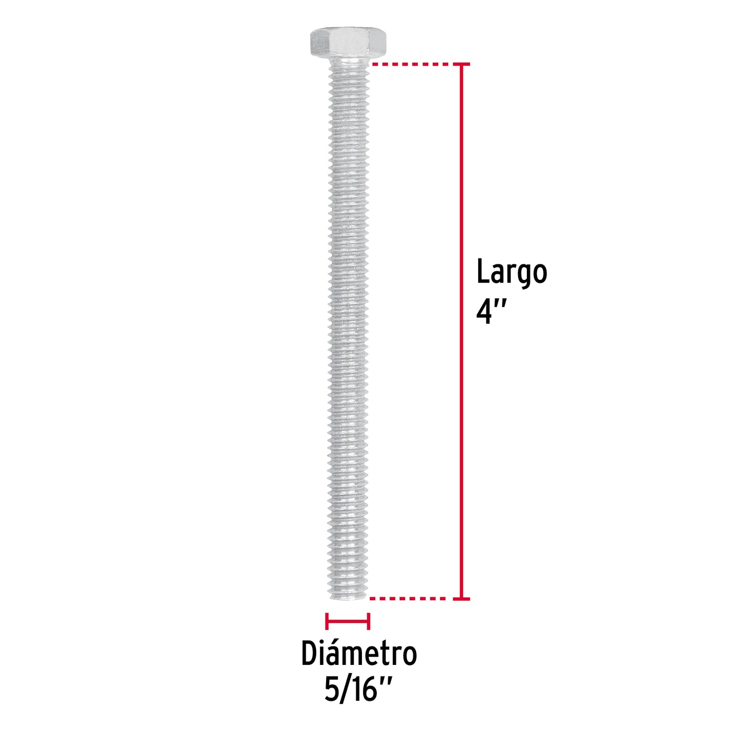 Tornillos tipo maquina 5/16 x 4