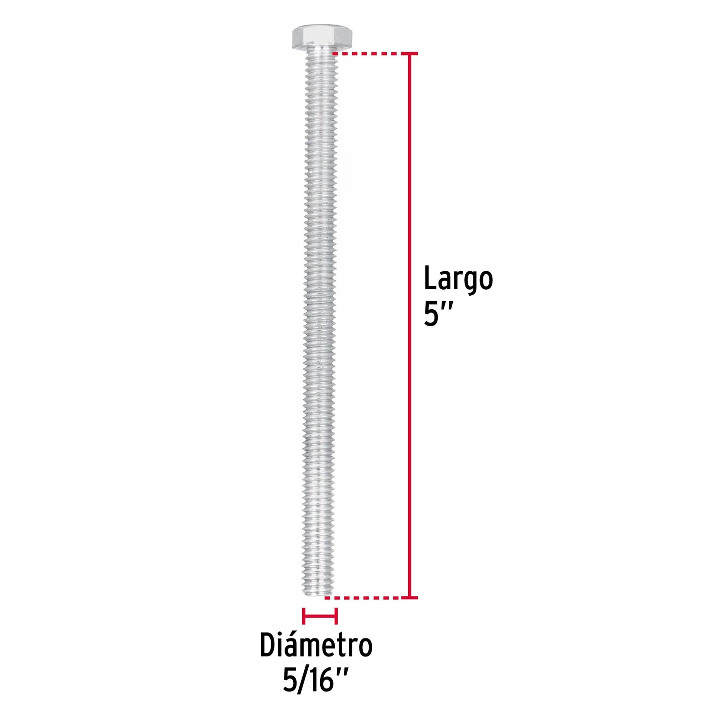 Tornillos tipo maquina 5/16 x 5