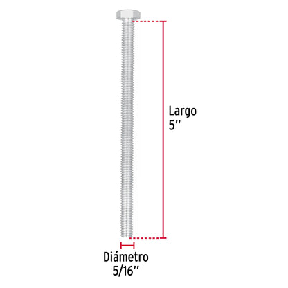 Tornillos tipo maquina 5/16 x 5